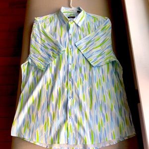 POSTMARC 100% Cotton Button Front Fitted Casual Shirt Size XL